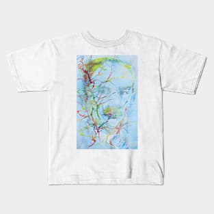 THOMAS MANN watercolor and acrylic portrait Kids T-Shirt